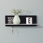 Design Letters Black Single Shelf, short