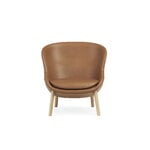 Normann Copenhagen Hyg lounge chair, low, oak - brandy leather Ultra