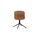 Normann Copenhagen Hyg chair, swivel, black - brandy leather Ultra