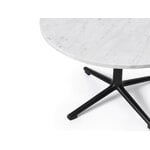 Normann Copenhagen Lunar coffee table, 70 cm, black aluminium - white marble