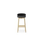 Normann Copenhagen Hyg bar stool 75 cm, oak - black leather Ultra