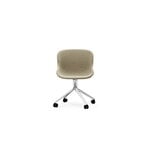 Normann Copenhagen Hyg chair with 4 wheels, swivel, aluminium - Main Line Flax 20