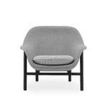 Normann Copenhagen Fauteuil Drape, bas, Remix 113 - Hallingdal 100 - chêne noir