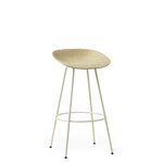 Normann Copenhagen Mat bar stool, 75 cm, cream steel - hemp