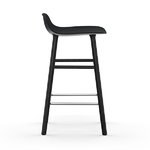 Normann Copenhagen Tabouret de bar Form 65 cm, noir - chêne noir