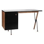 GUBI 62 Desk, Walnuss – schwarz