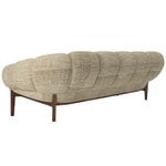 GUBI Croissant 3-seater sofa, oiled walnut - Dedar Smilla 002