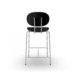Sibast Piet Hein barstol 65 cm, krom - svartlackerad ek