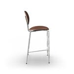 Sibast Tabouret de comptoir Piet Hein 65 cm, chrome - noyer laqué