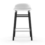 Normann Copenhagen Form bar stool, 65 cm, white - black oak