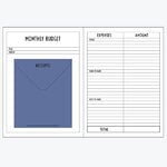 Design Letters Budget Book, blu