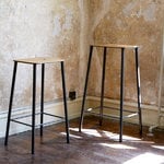 Frama Adam stool, 65 cm, natural leather - matt black