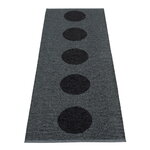 Pappelina Vera 2.0 rug, 70 x 200 cm, black - black metallic