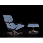 Vitra Eames Lounge Chair, nuove dimensioni, noce bianco - pelle bianca