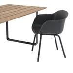 Muuto 70/70 Outdoor pöytä, 225 x 90 cm, Sapele mahonki - antras. musta