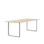 Muuto Table 70/70, 225 x 90 cm, chêne massif - gris