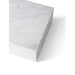 MENU Plinth table, low, white Carrara marble