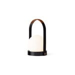 Audo Copenhagen Carrie lampe de table portable, Anniv. Ed., IP44, acier, noir - cuir, image extra