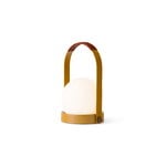 Audo Copenhagen Carrie lampe de table portable, Anniv. Ed., IP44, acier, brun doré - cuir, image extra