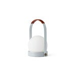 Audo Copenhagen Carrie lampe de table portable, Anniv. Ed., IP44, acier, bleu lin - cuir, image extra