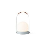 Audo Copenhagen Carrie lampe de table portable, Anniv. Ed., IP44, acier, bleu lin - cuir, image extra