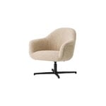 Audo Copenhagen Harbour lounge chair, swivel with return black - Baena 15 beige, extra image