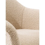 Audo Copenhagen Harbour lounge chair, swivel with return black - Baena 15 beige, extra image