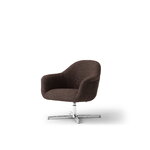 Audo Copenhagen Harbour lounge chair, swivel, polished aluminium - Logan Haze dark brown, extra image