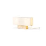 Audo Copenhagen Lampe de table Nonna, 30 cm, travertin sable - textile sable, image extra