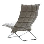 Woodnotes K chair, wide, tubular base, stone/black