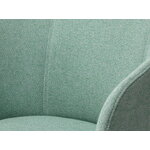 Vitra Mikado side chair, mint - Dumet pale blue/emerald