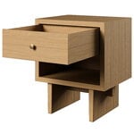 GUBI Private side table, light stained oak