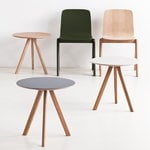 HAY CPH20 round table 50 cm, lacquered oak - grey lino, PU lacquer