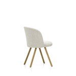 Vitra Chaise Mikado, chêne naturel - Nubia 01 ivoire/perle