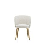 Vitra Chaise Mikado, chêne naturel - Nubia 01 ivoire/perle