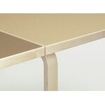 Artek Aalto foldable table DL81C, birch - clay/walnut linoleum