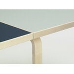 Artek Aalto klaffbord DL81C, björk - dimgrått/rökblått linoleum