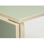 Artek Aalto foldable table DL81C, birch - pistachio/olive linoleum