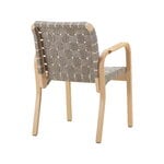 Artek Aalto Armchair 45, birch - natural/black webbing - rattan weave