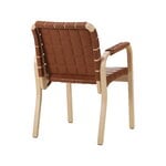 Artek Poltrona Aalto 45, betulla - pelle trapuntata cognac