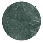 GUBI Table basse TS, 80 cm, laiton - marbre vert
