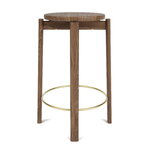 Audo Copenhagen Passage bar stool, 75 cm, walnut - brass