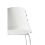 Audo Copenhagen Sedia da bar Harbour 75 cm, bianco - acciaio grigio chiaro