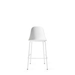 Audo Copenhagen Chaise de bar Harbour 75 cm, blanc - acier gris clair