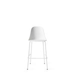 Audo Copenhagen Sedia da bar Harbour 75 cm, bianco - acciaio grigio chiaro