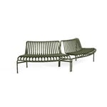 HAY Palissade Park dining bench, out-out, set of 2, olive