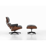 Vitra Poltrona e poggiapiedi Eames, dimens. nuove, palissandro - Premium F nero, immagine extra