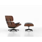 Vitra Poltrona e poggiapiedi Eames, dimens. nuove, palissandro - Premium F nero, immagine extra