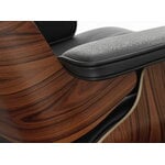 Vitra Poltrona e poggiapiedi Eames, dimens. nuove, palissandro - Premium F nero, immagine extra