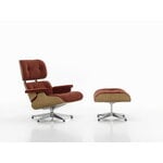 Vitra Eames Lounge Ottoman, cherry - Calma brandy 07, extra image